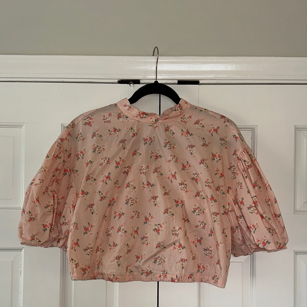 Anthropologie Pink Floral Top